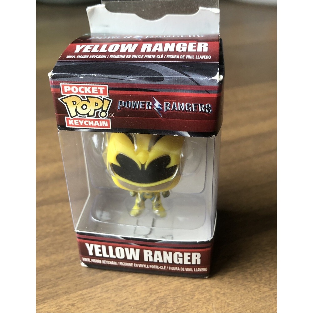 FUNKO Pop Keychain Power Rangers Yellow Ranger Action‎ Figure - Picture 3 of 9